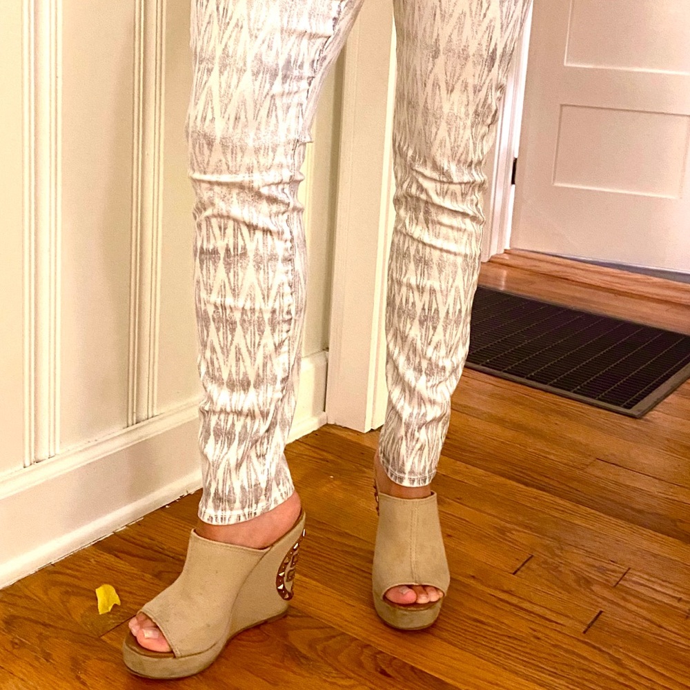 Rich & Skinny White Printed Jeans